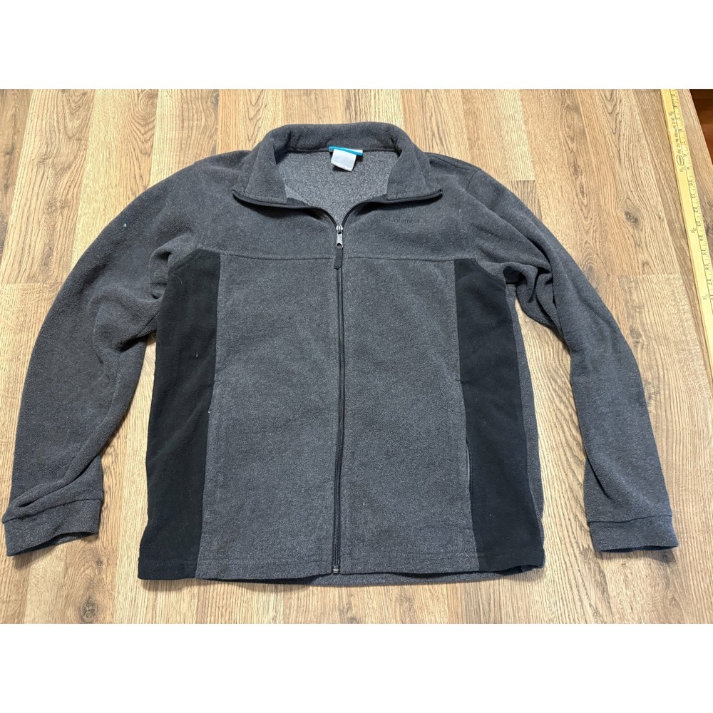 Columbia Sweater, Women's Plus 18/20, Gray, Full Zip, Fleece, Long Sleeve